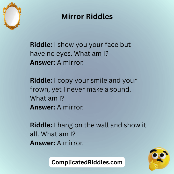 Mirror Riddles With Answers