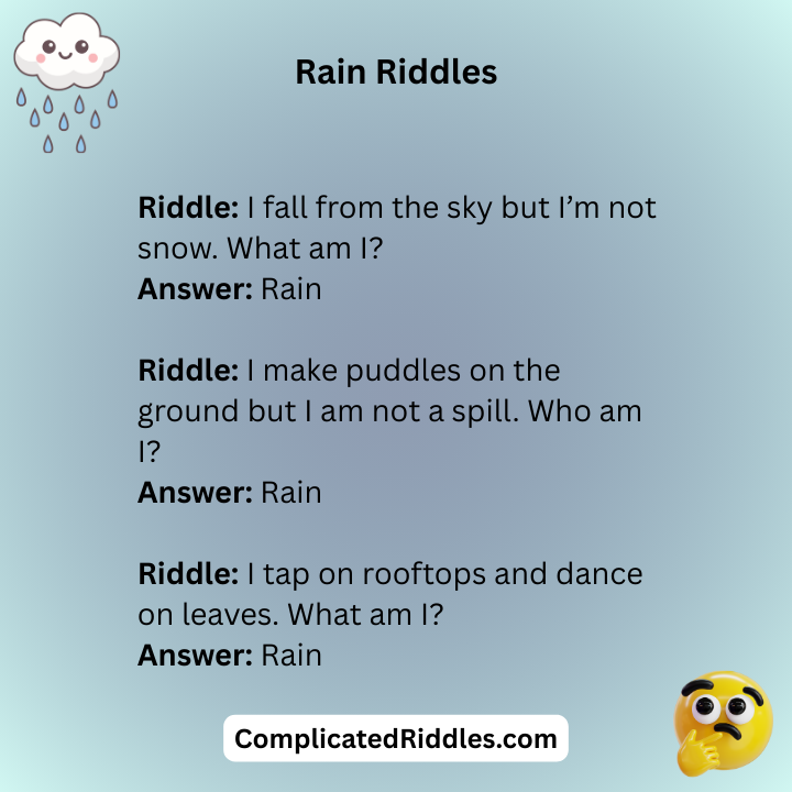 Rain Riddles With Answers