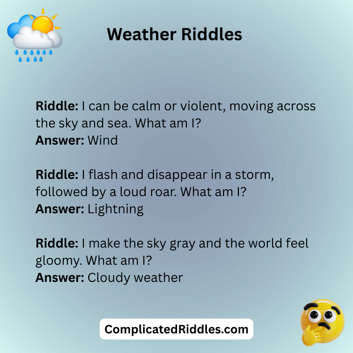 Weather Riddles For Adults