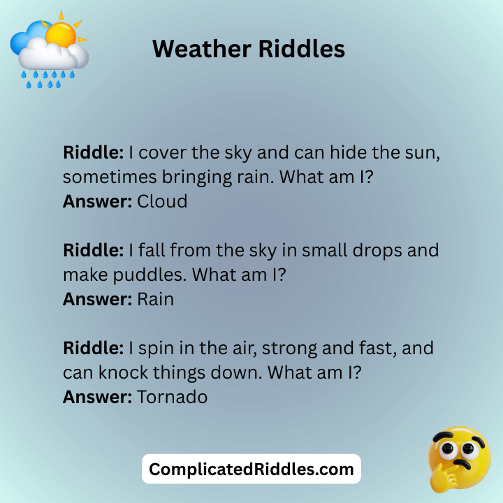 Weather Riddles With Answers