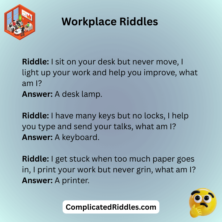 Workplace Riddles With Answers