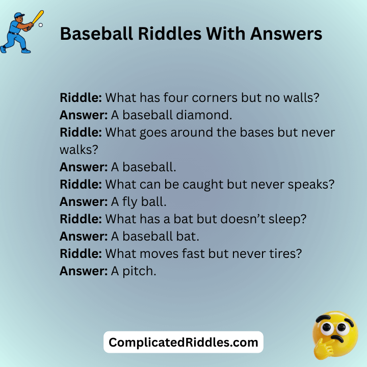 Baseball Riddles With Answers