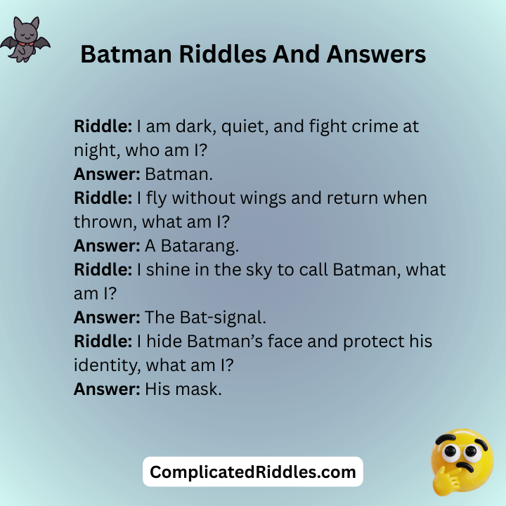 Batman Riddles And Answers