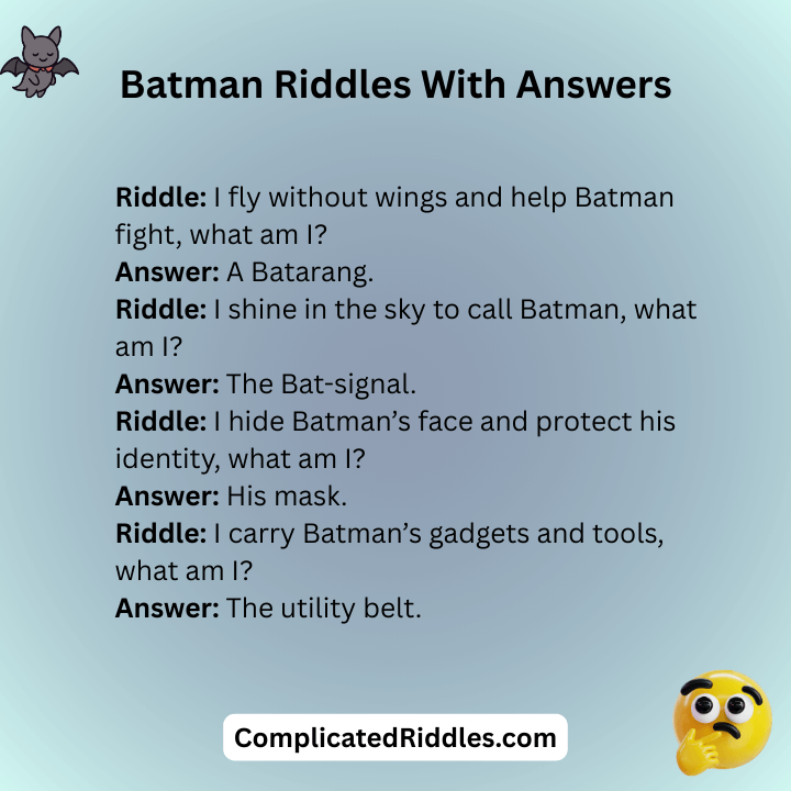 Batman Riddles With Answers