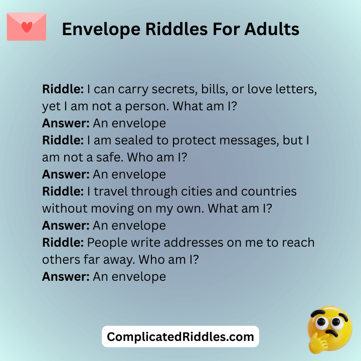 Envelope Riddles For Adults