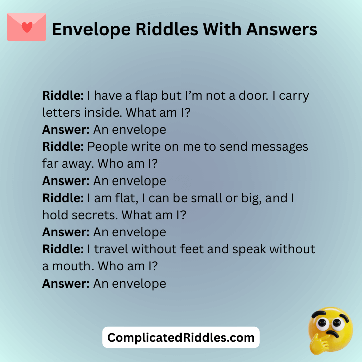 Envelope Riddles With Answers
