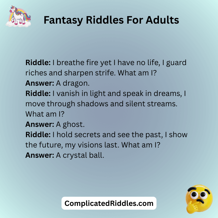 Fantasy Riddles For Adults