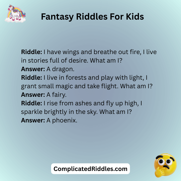 Fantasy Riddles For Kids