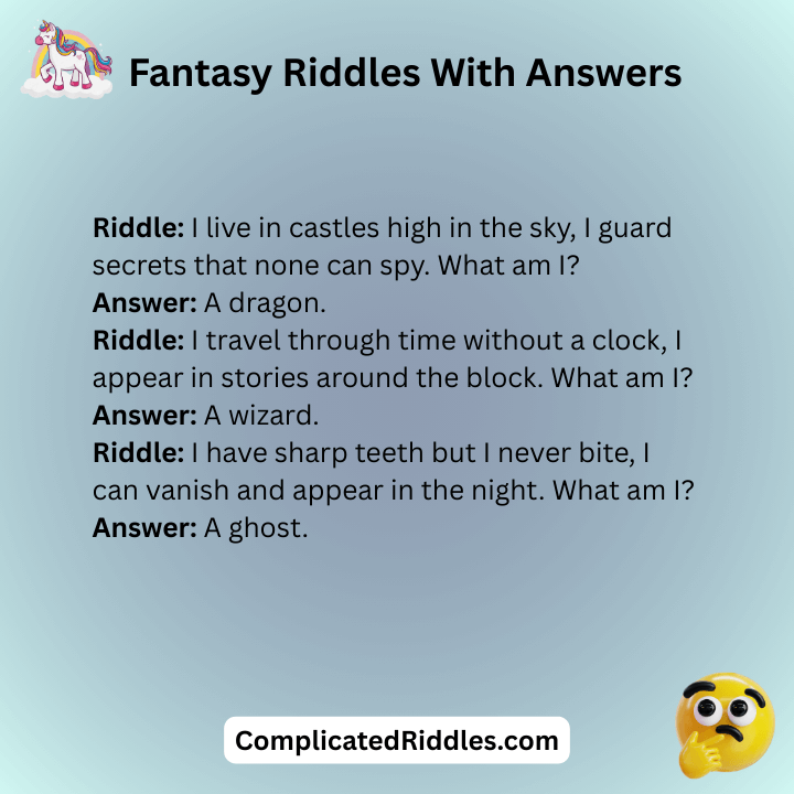 Fantasy Riddles With Answers