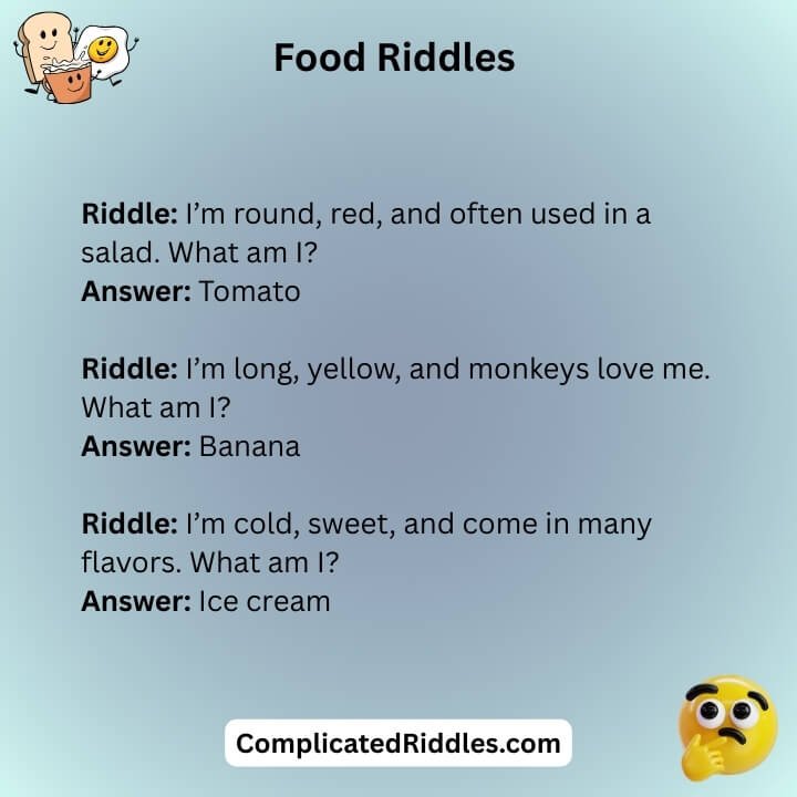 Food Riddles With Answers