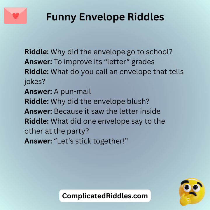 Funny Envelope Riddles