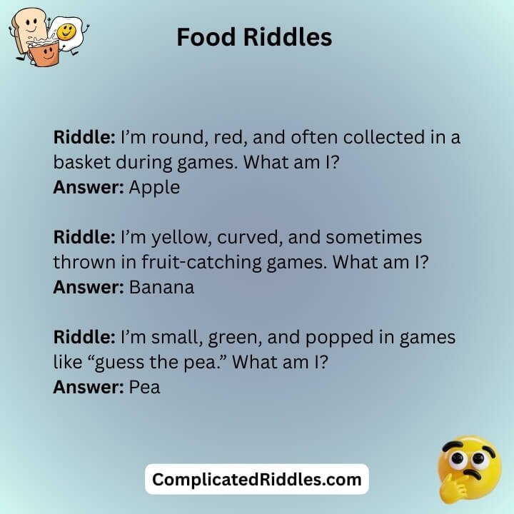 Game Food Riddles With Answers