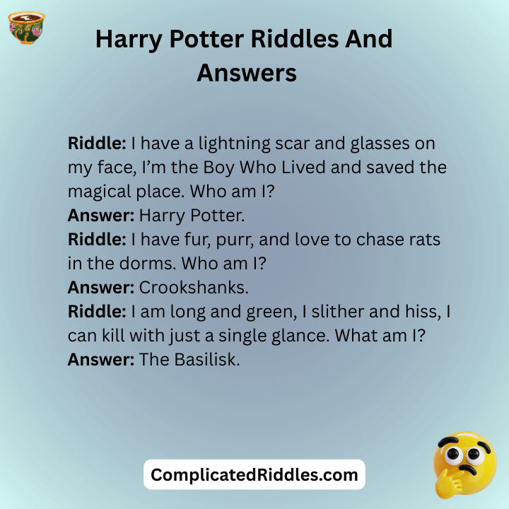Harry Potter Riddles And Answers