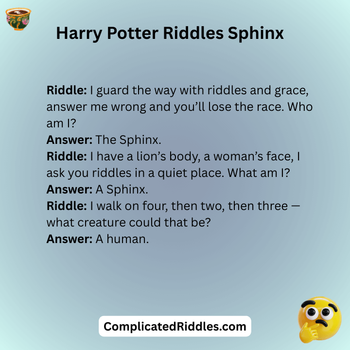 Harry Potter Riddles Sphinx
