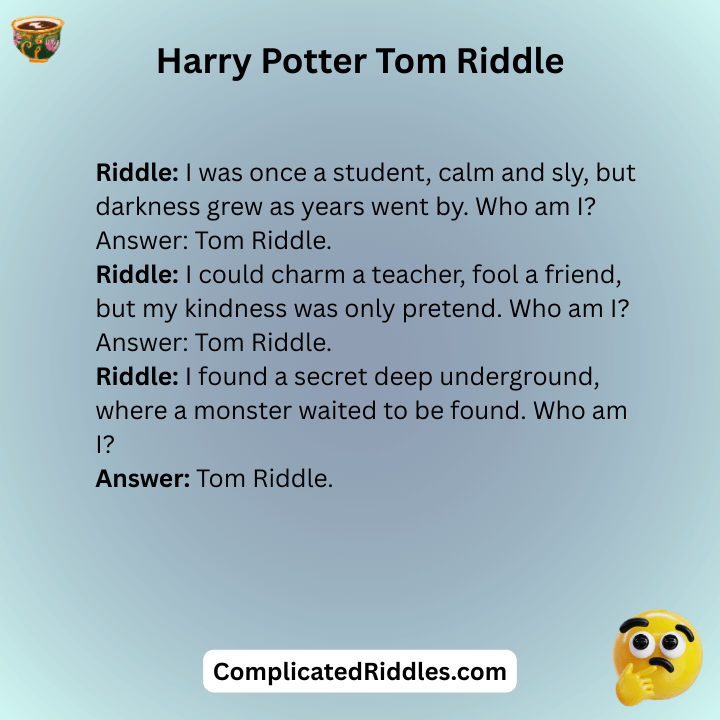 Harry Potter Tom Riddle