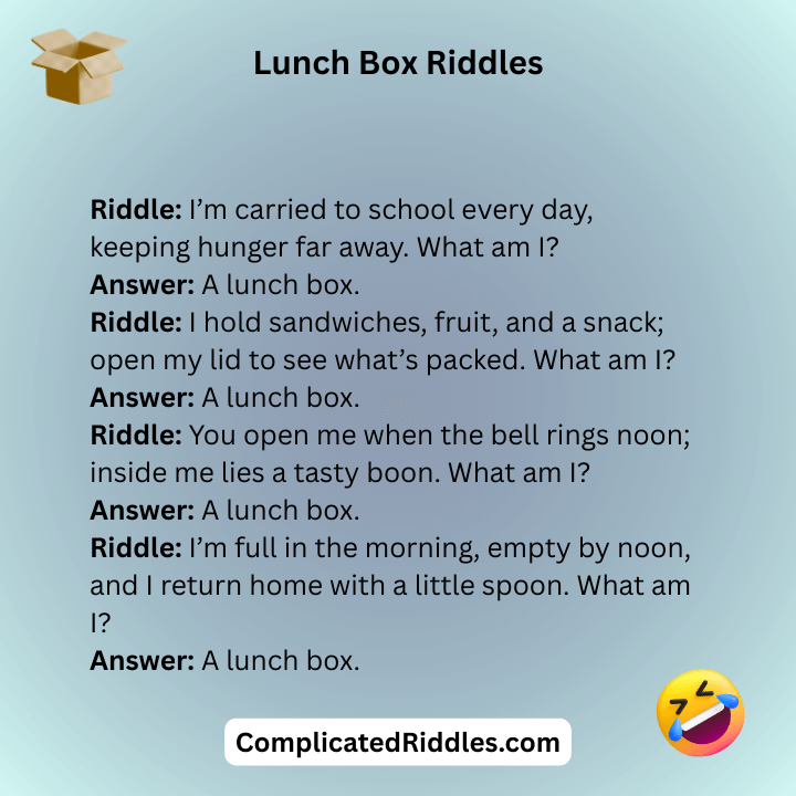 Lunch Box Riddles