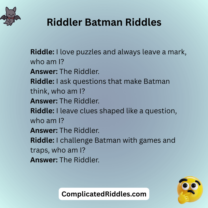 Riddler Batman Riddles