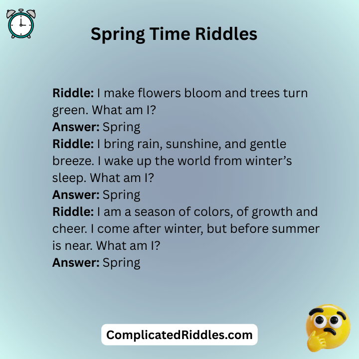Spring Time Riddles