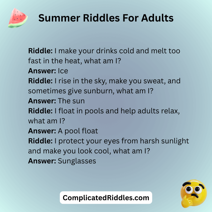 Summer Riddles For Adults