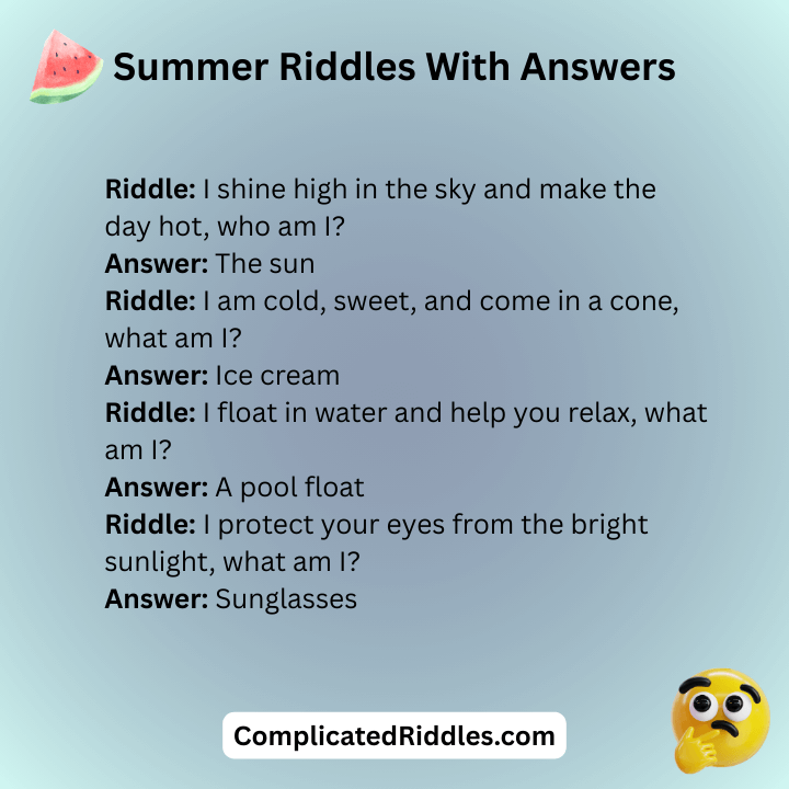 Summer Riddles With Answers