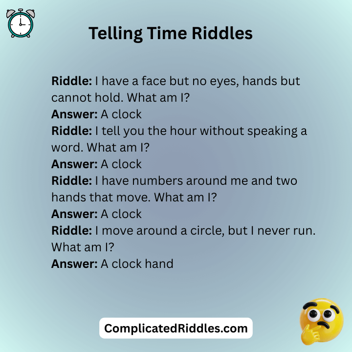 Telling Time Riddles