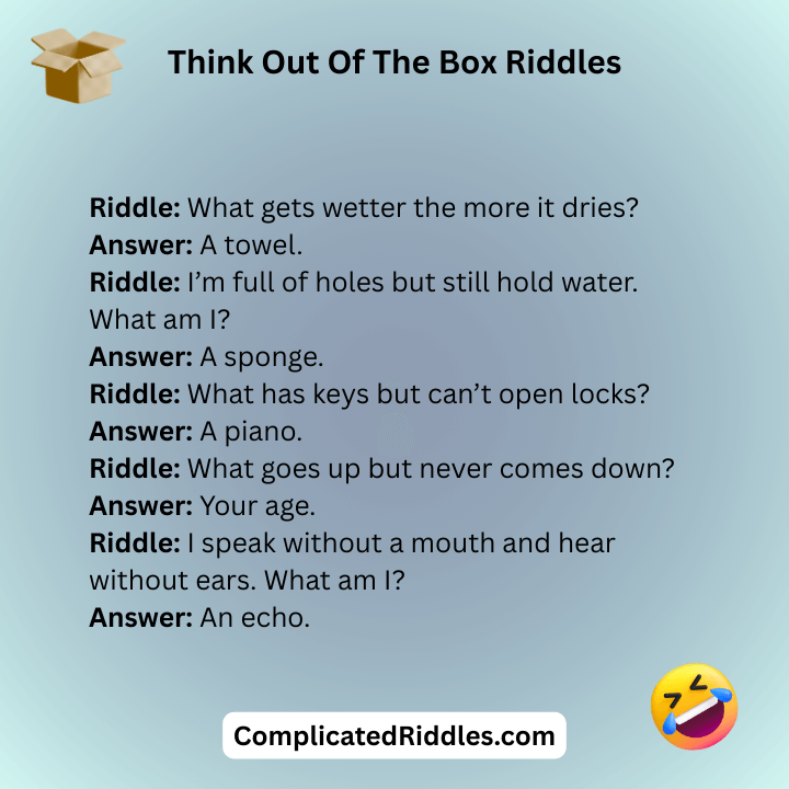 Think Out Of The Box Riddles