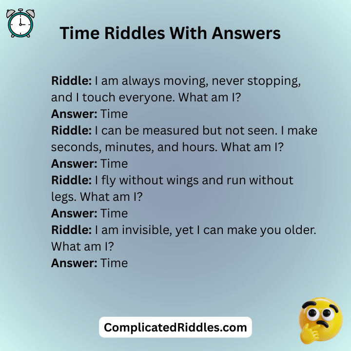 Time Riddles With Answers