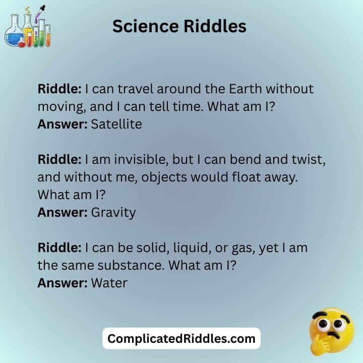 Tricky Science Riddles With Answers