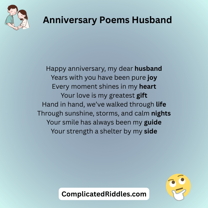 Anniversary Poems Husband