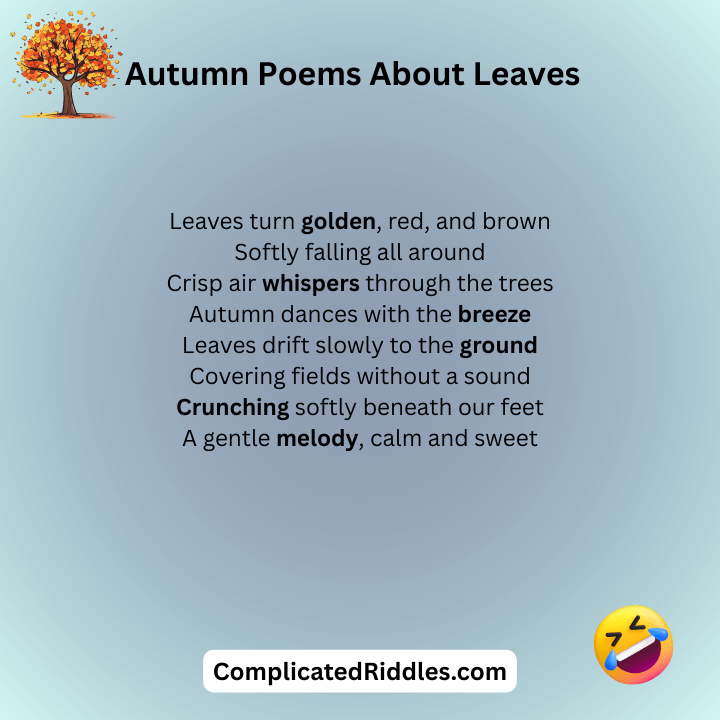 Autumn Poems About Leaves