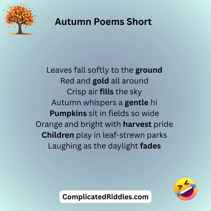 Autumn Poems Short