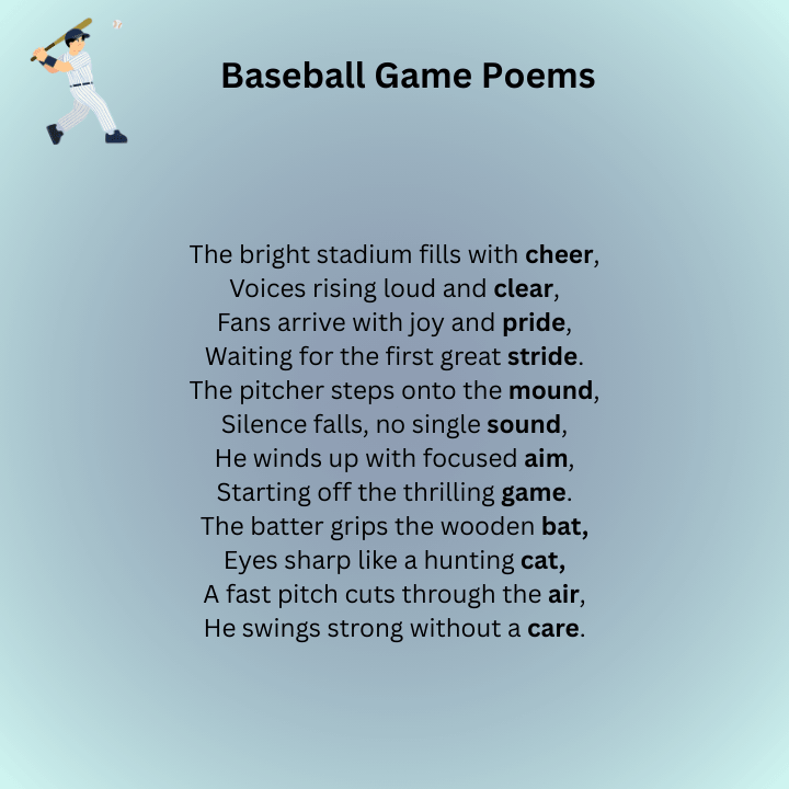 Baseball Game Poems