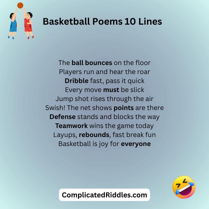 Basketball Poems 10 Lines