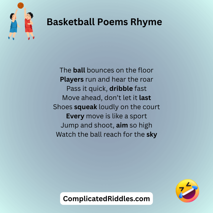 Basketball Poems Rhyme