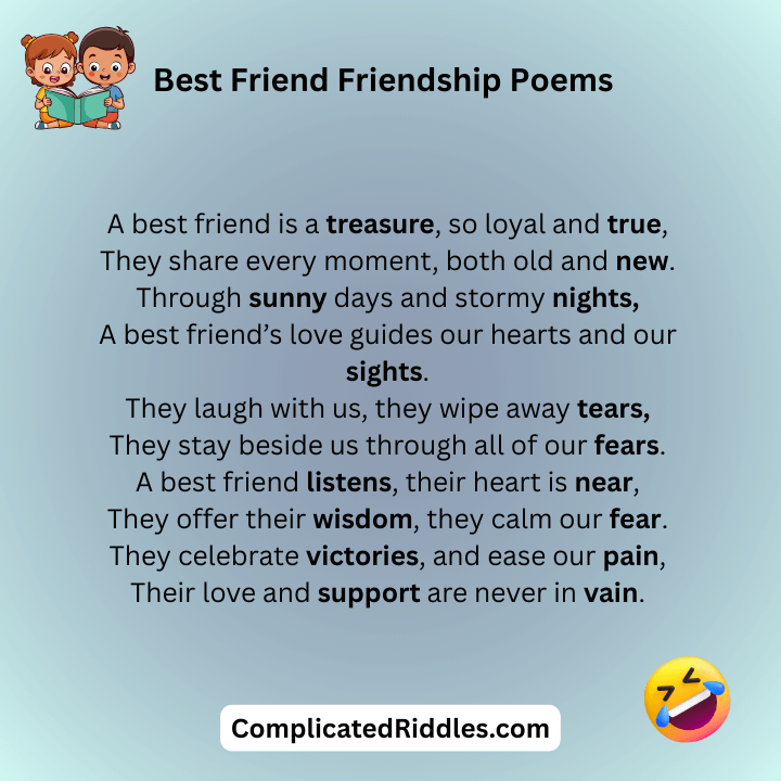 Best Friend Friendship Poems