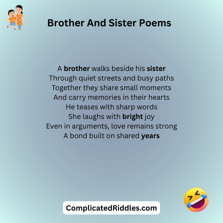 Brother And Sister Poems