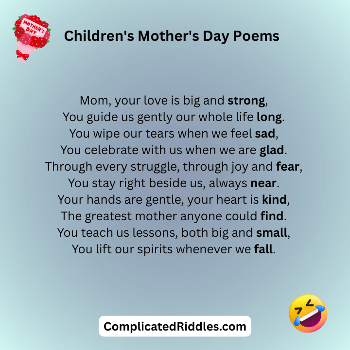 Children's Mother's Day Poems