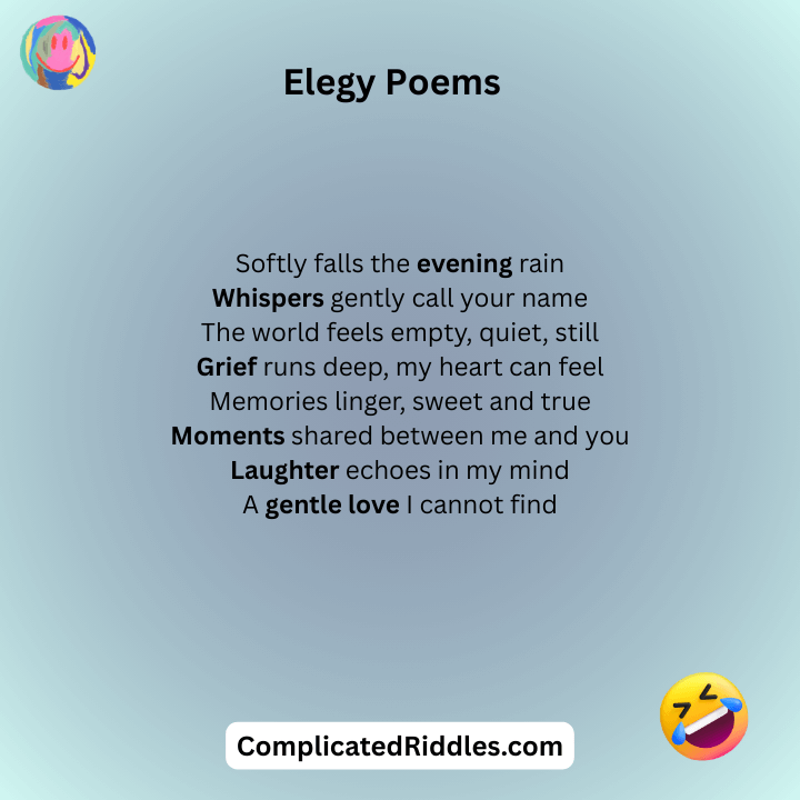 Elegy Poems