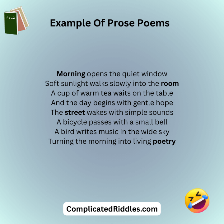 Example Of Prose Poems