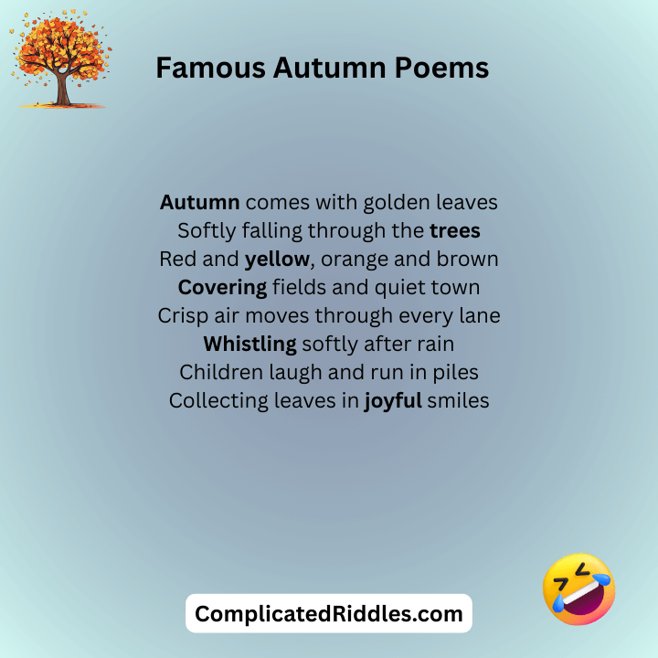 Famous Autumn Poems