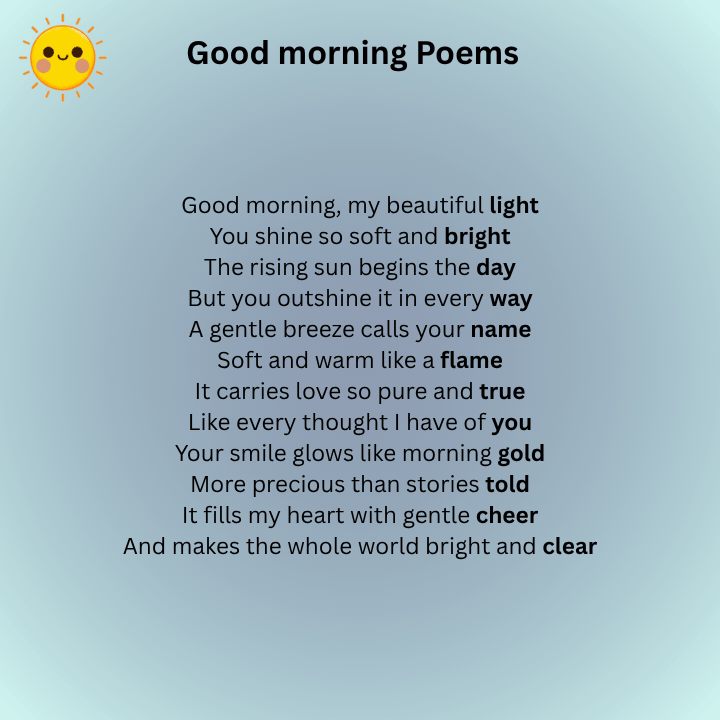 Good Morning Poem