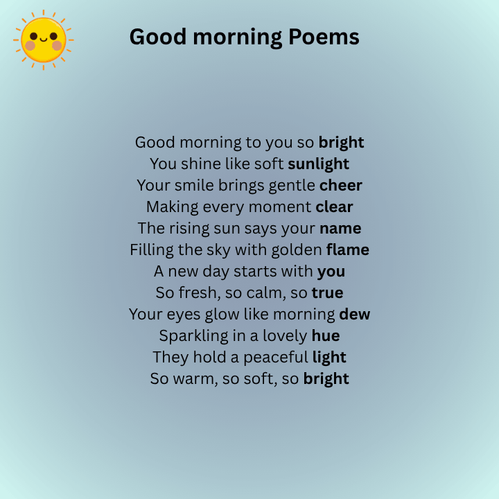 Good morning poems