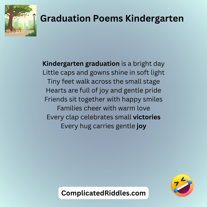 Graduation Poems Kindergarten