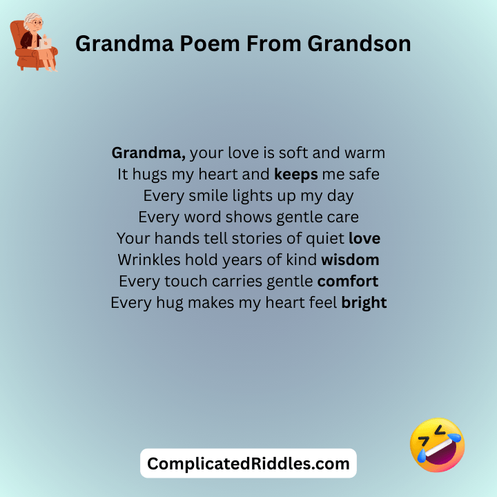 Grandma Poem From Grandson