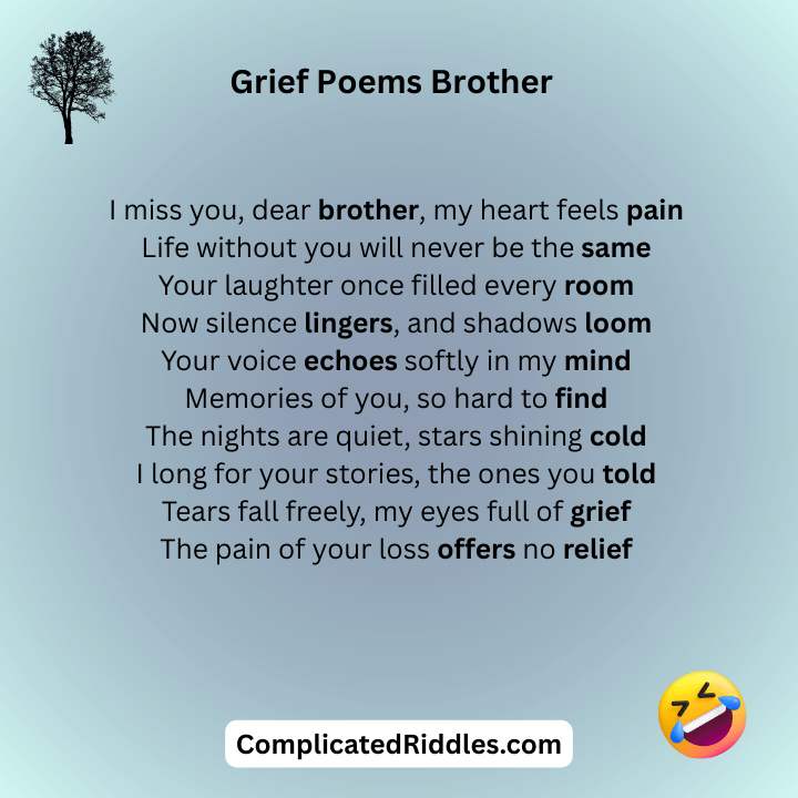Grief Poems Brother