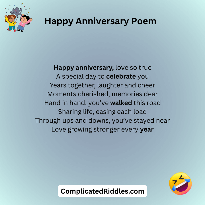 Happy Anniversary Poem