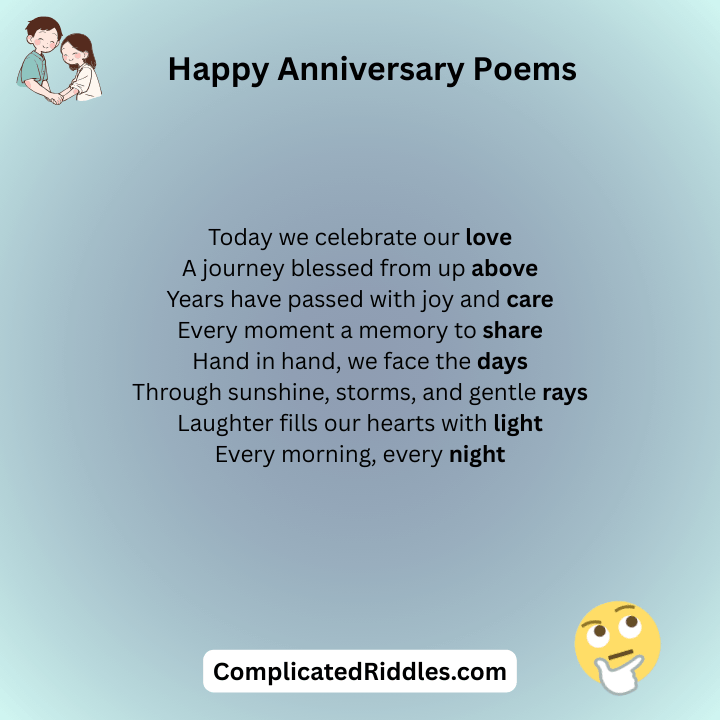 Happy Anniversary Poems