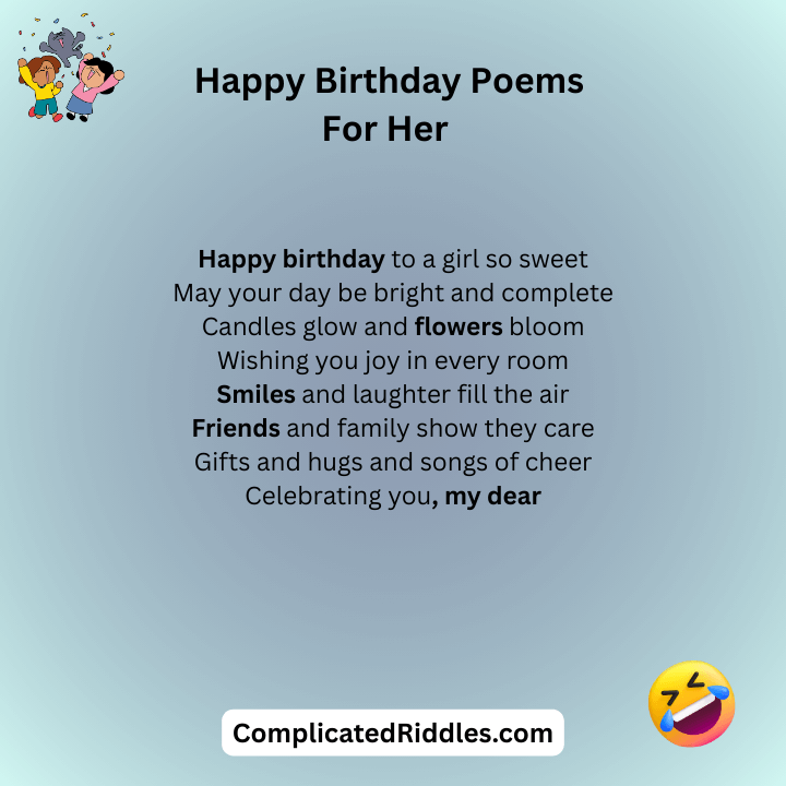 Happy Birthday Poems For Her