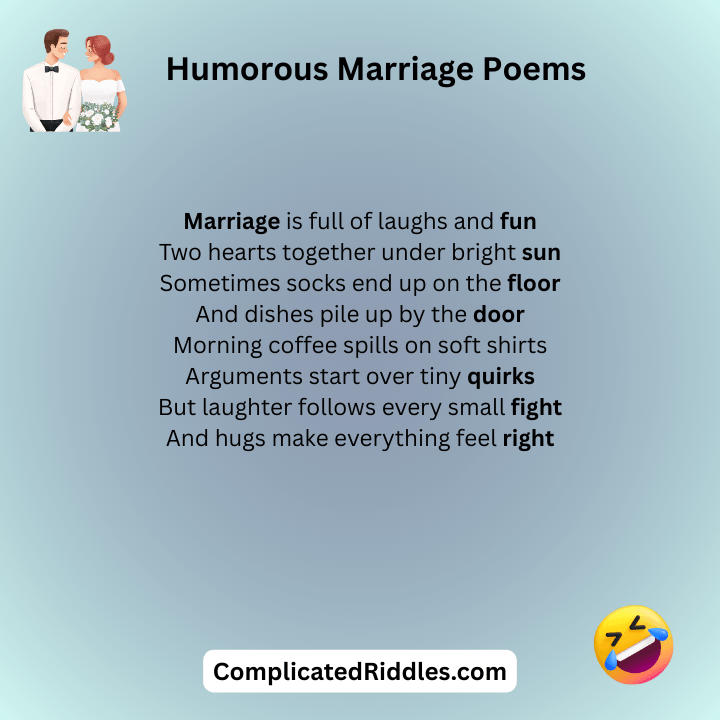 Humorous Marriage Poems