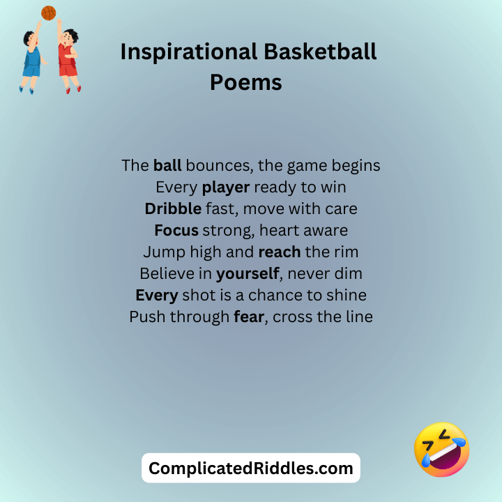Inspirational Basketball Poems